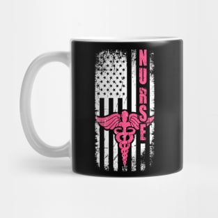 Nurse Patriotic American USA Flag Registered Nurse Mug